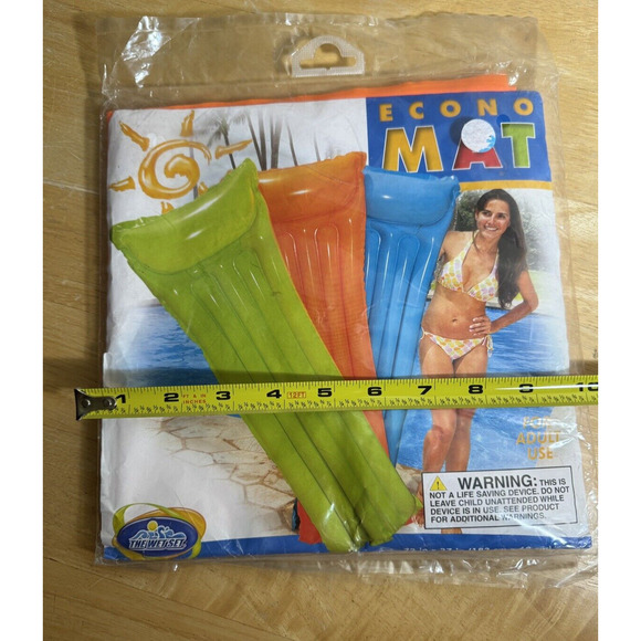 Pool Float Air Mattress Lounge Intex Wet Set 72" x 27" Orange 2010 Summer New - Picture 4 of 6